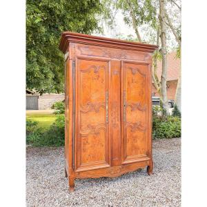 Louis XV Style Walnut Armoire XIX Eme Siècle