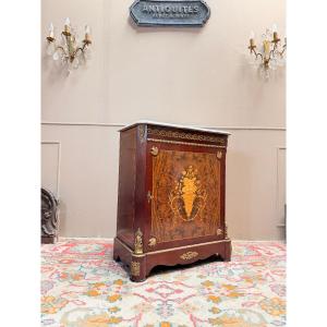 Napoleon III Style Marquetry High Cabinet