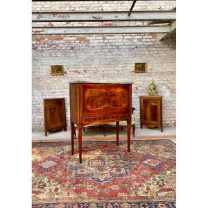 Secretary In Greek Marquetry Louis XVI Style XIX Eme Century