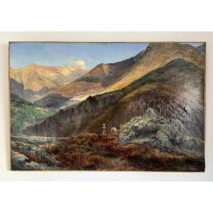 Oil On Canvas Post-impressionism - Landscape - Pyrenees - Signature To Be Identified