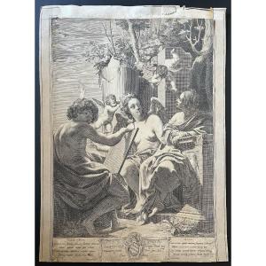 Claude Mellan - Simon Vouet - Allegories Of The Intelligence Of The Memory Of The Desire To Learn