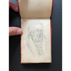 19th Century Drawing Book - 36 Pencil Portraits