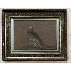 Attributed To Constantin Guys - Wash And Highlighted With Gouache On Chamois Paper - Elegant 