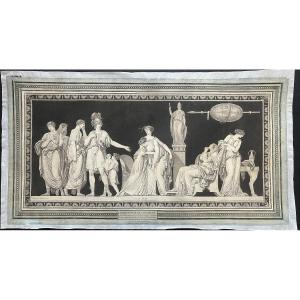 18th Century Aquatint - The Constance Of Coriolanus - Jean Guillaume Moitte - Jean François Janinet