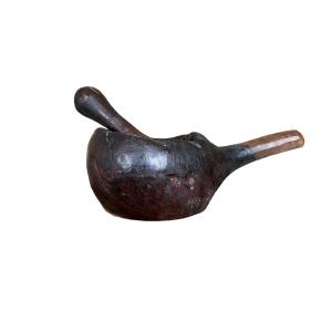 Popular Art - 19th Century Wooden Mortar And Pestle