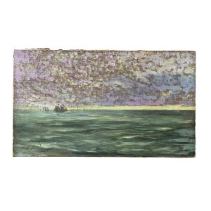 Impressionist Oil On Canvas - Marine - Signature To Identify
