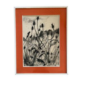 Pierre Theron - Original Charcoal - Thistles - Circa 1960/70