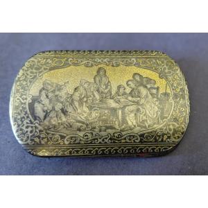 1830 Silver, Vermeil, And Gold Purse, Niello Decoration Mo 