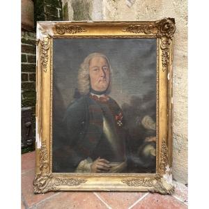 Oil On Canvas, 18th Century - Portrait Of The Marquis De Varennes - Found In An Attic
