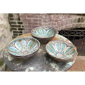 Set Of 3 Antique 19th-century Mokhfia Terracotta Figurines From Fez