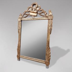 Louis XVI Golden Pediment Mirror