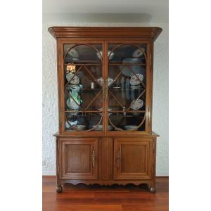 Oak Glass-fronted Sideboard