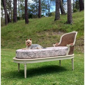 19th-century Louis XVI-style Chaise Longue
