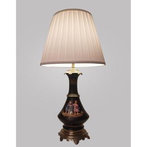 Oil Lamp Decorated With Children