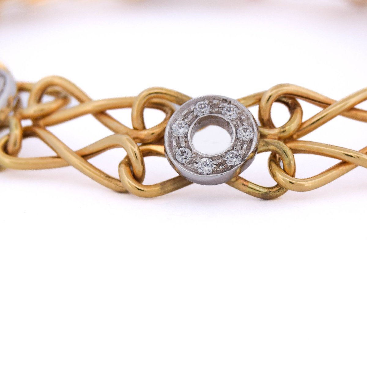 Bracciale in oro 18 kt con diamanti   BR54 114-40-photo-3