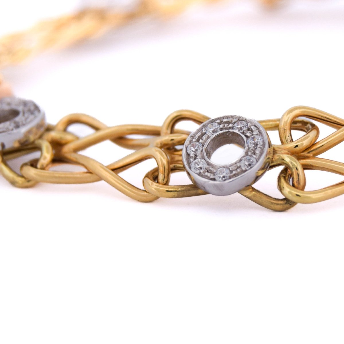 Bracciale in oro 18 kt con diamanti   BR54 114-40-photo-2