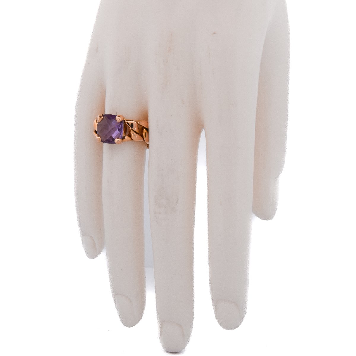 Anello in Oro 18 Carati con Ametista da 4,5 Carati – Anello Vintage      AN446 112-345 (0079)-photo-3