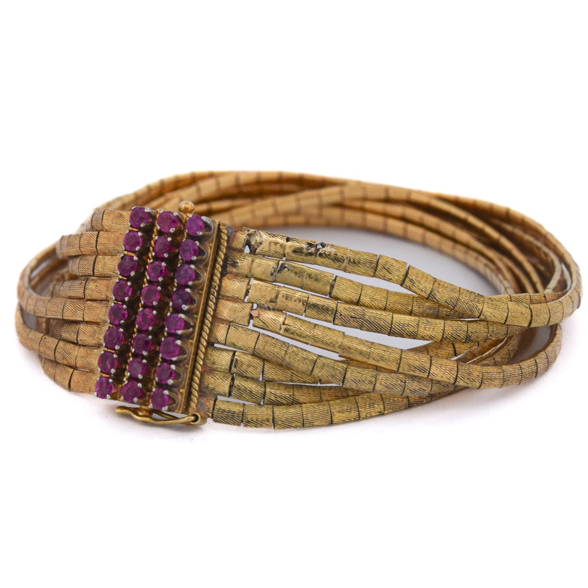 Bracciale Vintage in Oro 18 Carati e Rubini    BR15 114-20 (04949)-photo-7