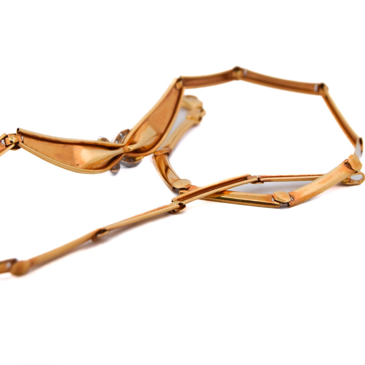 Collana Vintage in Oro 18 Carati e Diamanti        CL57 128-27 (07119)-photo-1