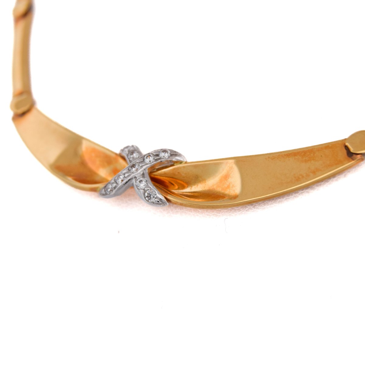 Collana Vintage in Oro 18 Carati e Diamanti        CL57 128-27 (07119)-photo-2