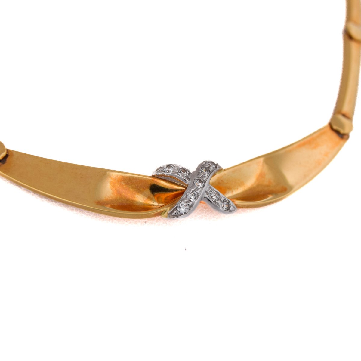 Collana Vintage in Oro 18 Carati e Diamanti        CL57 128-27 (07119)-photo-5