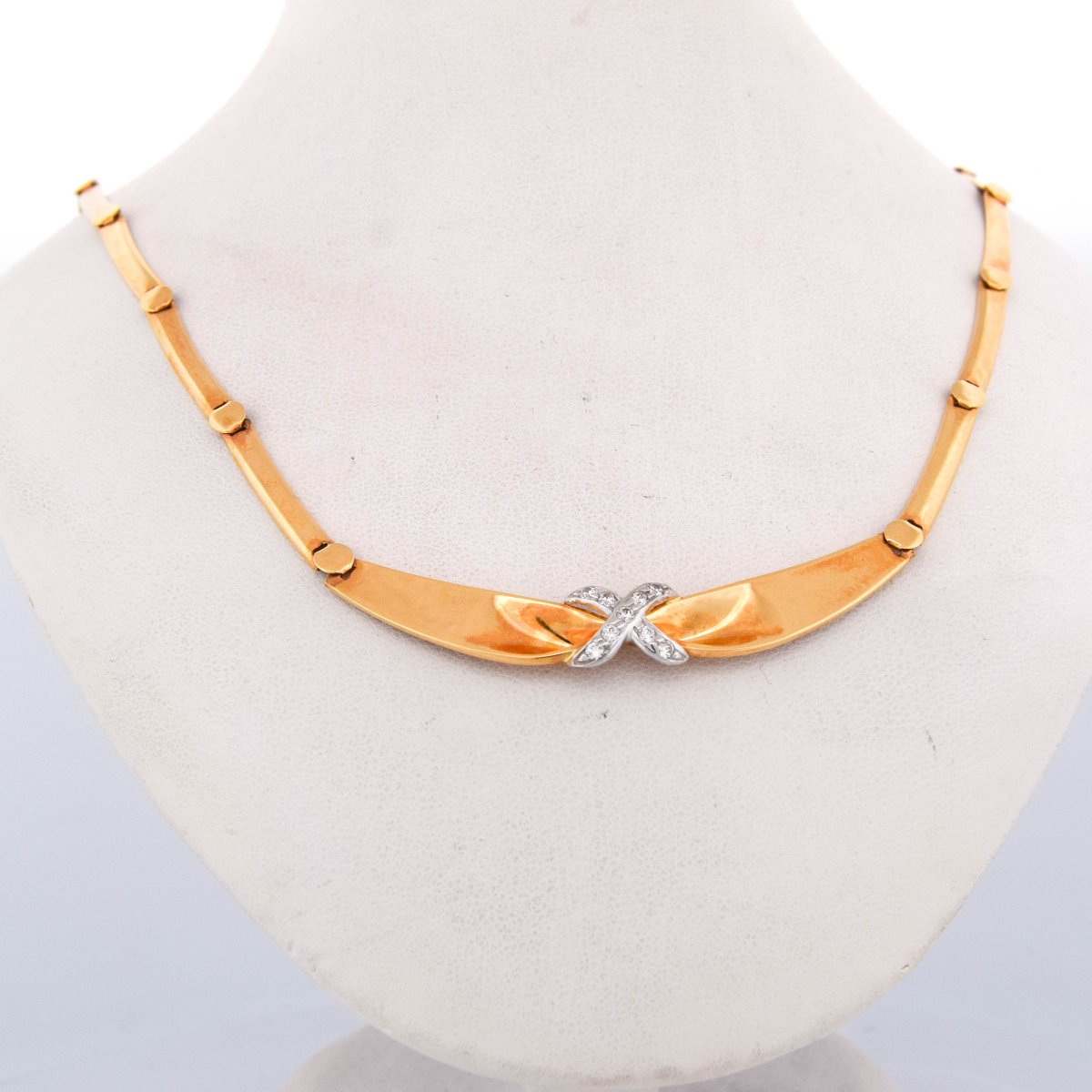 Collana Vintage in Oro 18 Carati e Diamanti        CL57 128-27 (07119)-photo-6