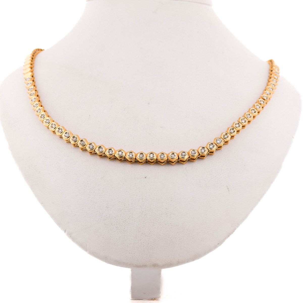 Collana Vintage in Oro 18 Carati e Diamanti      CL108 (00249)-photo-3