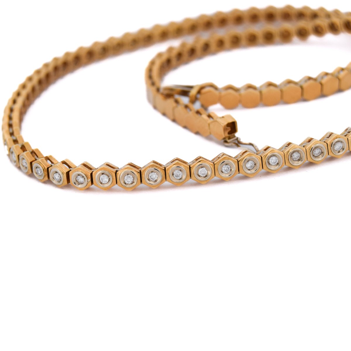 Collana Vintage in Oro 18 Carati e Diamanti      CL108 (00249)-photo-2