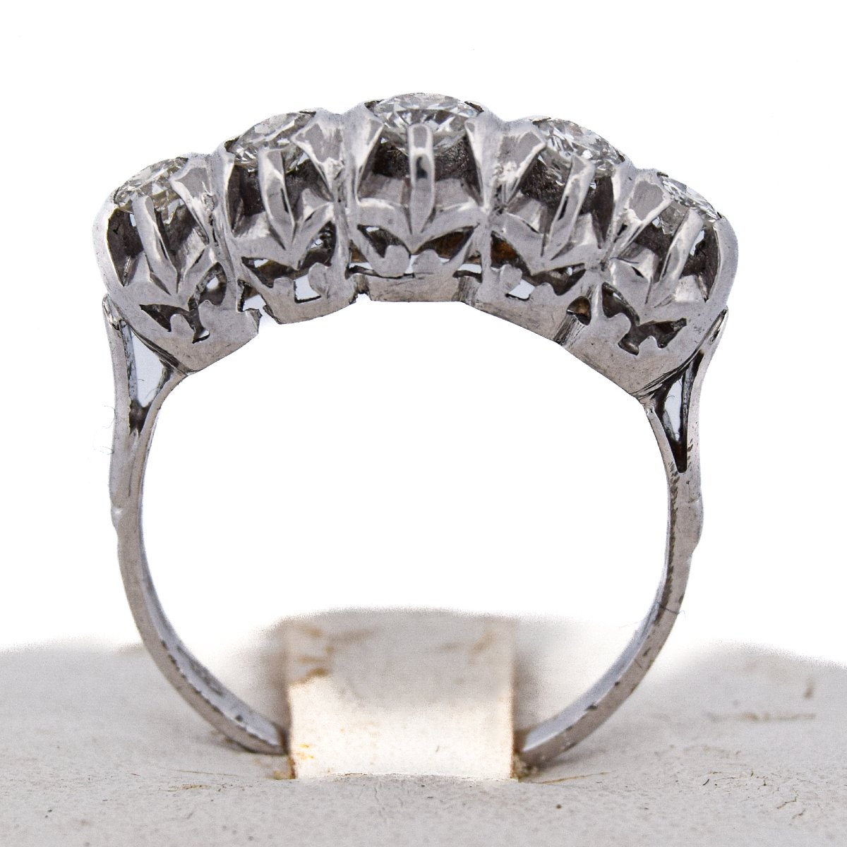 Anello Vintage in Oro 18 Carati con Diamanti Old European Cut     AN265 (00019)-photo-2