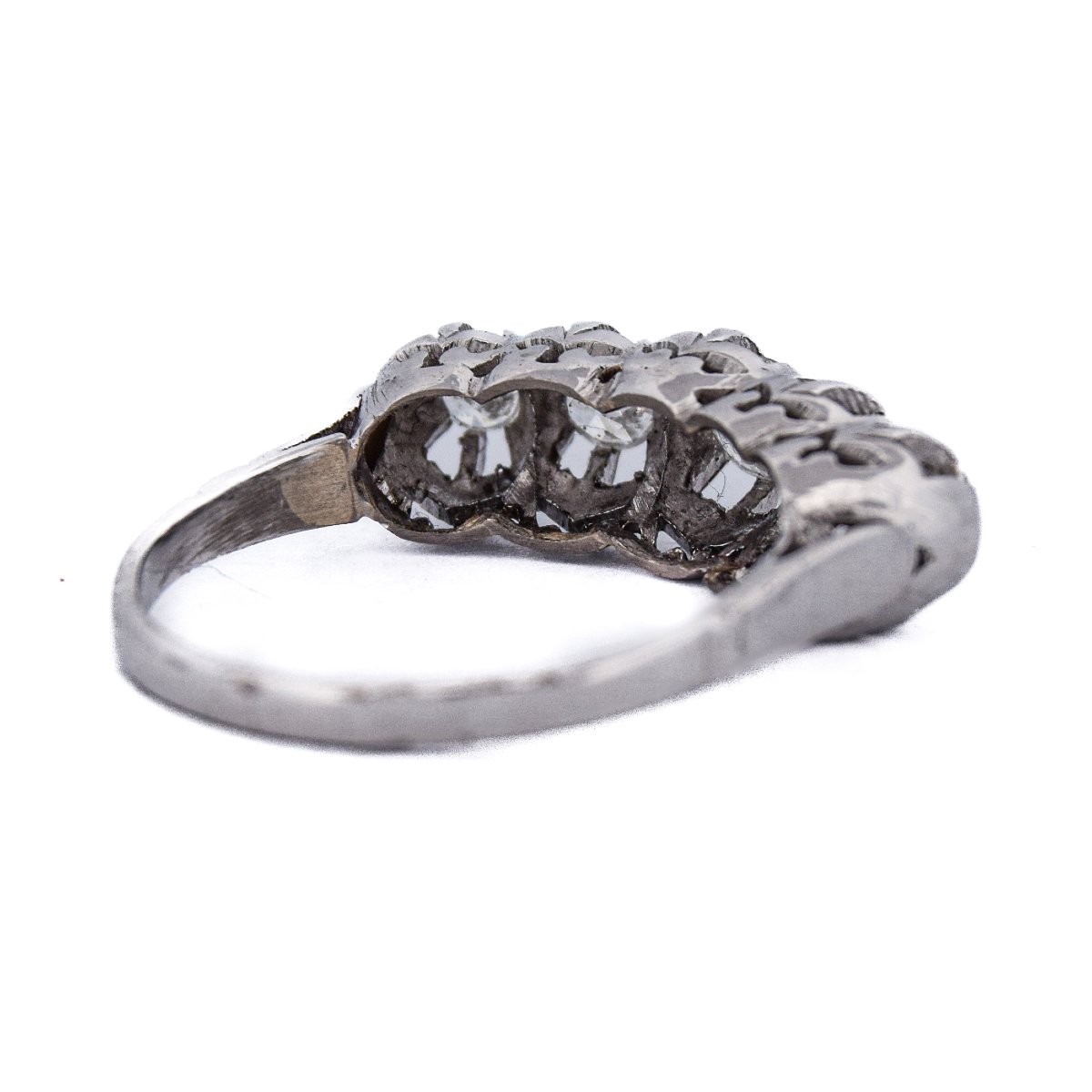 Anello Vintage in Oro 18 Carati con Diamanti Old European Cut     AN265 (00019)-photo-4