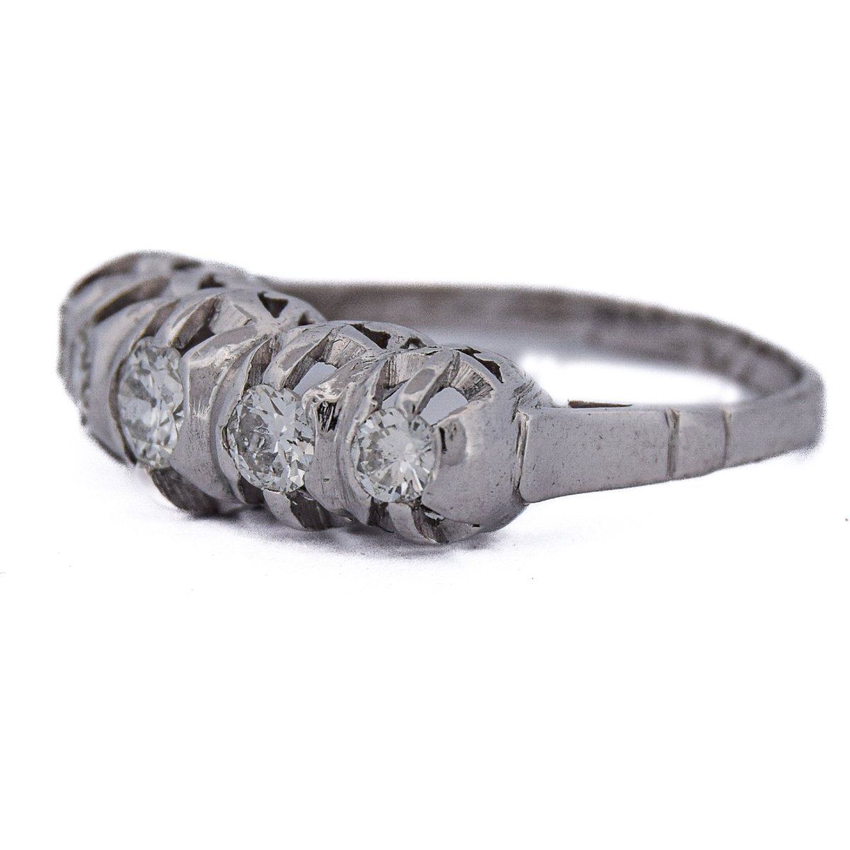 Anello Vintage in Oro 18 Carati con Diamanti Old European Cut     AN265 (00019)-photo-5