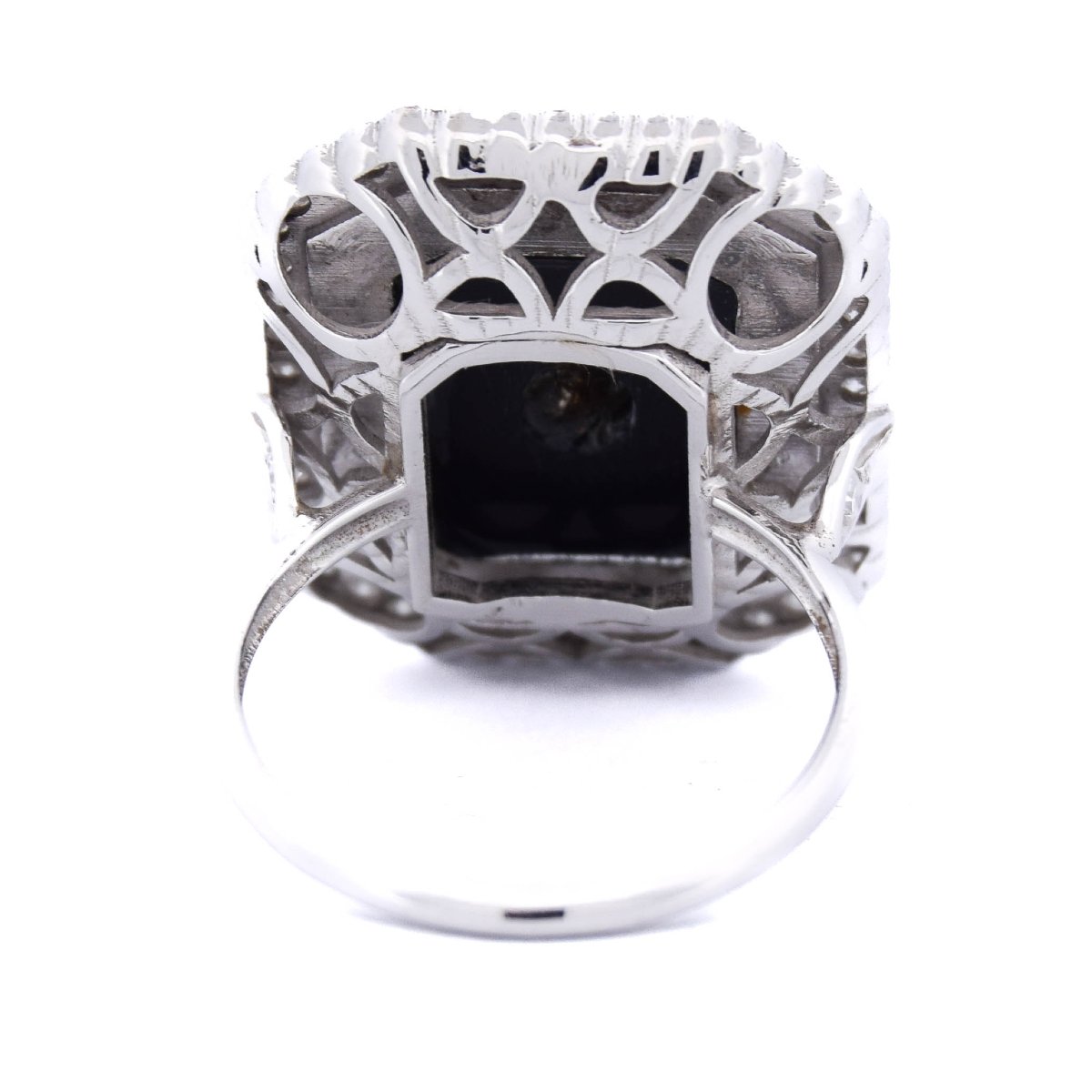 Elegante anello in oro bianco 18 carati, design geometrico             AN48 (00519)-photo-7