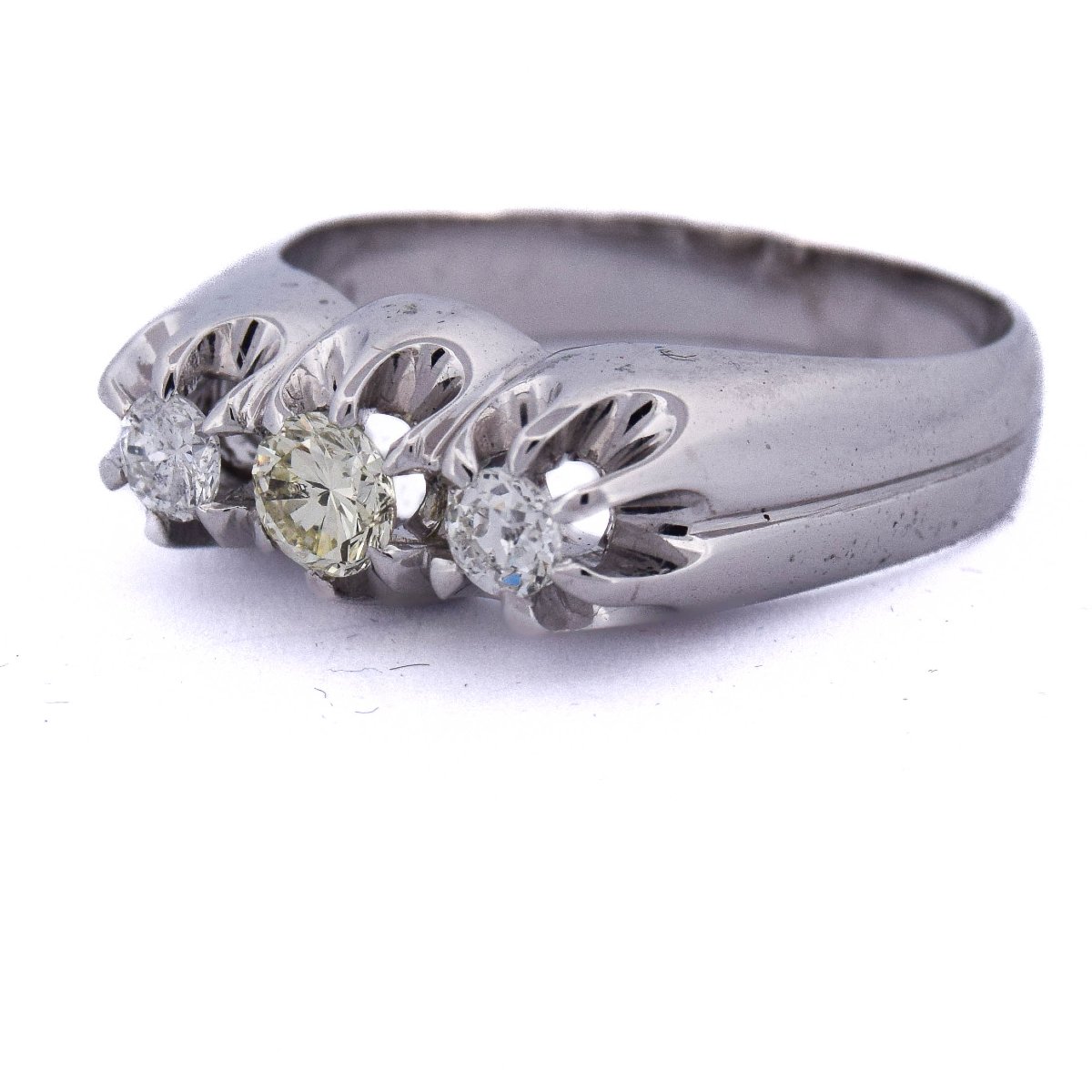 Anello in oro 18 kt con diamanti taglio antico      AN244 (0579)-photo-2