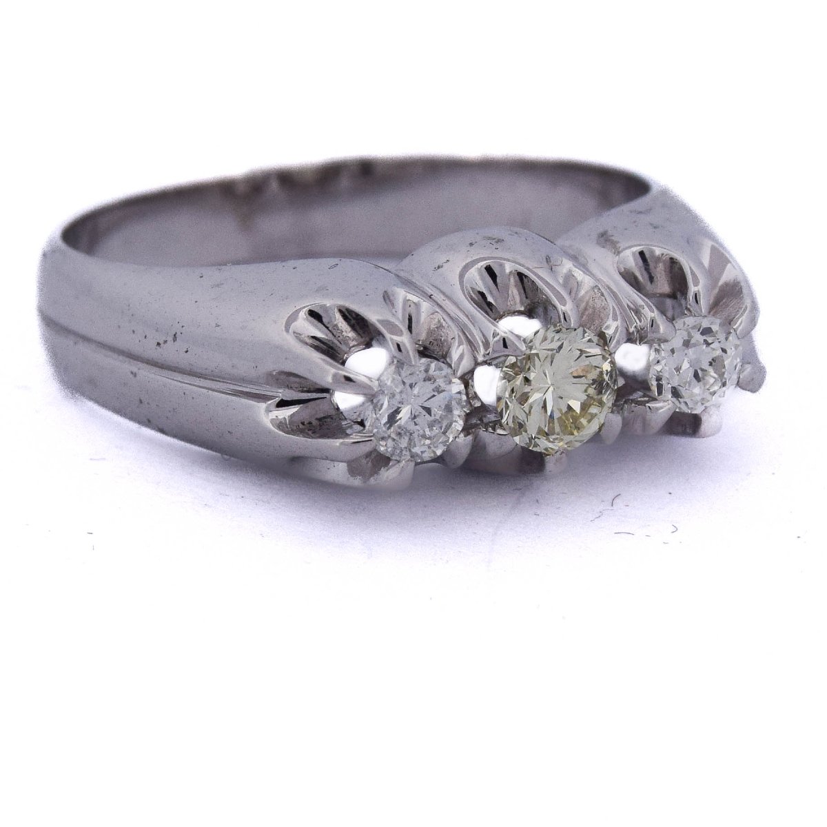 Anello in oro 18 kt con diamanti taglio antico      AN244 (0579)-photo-4