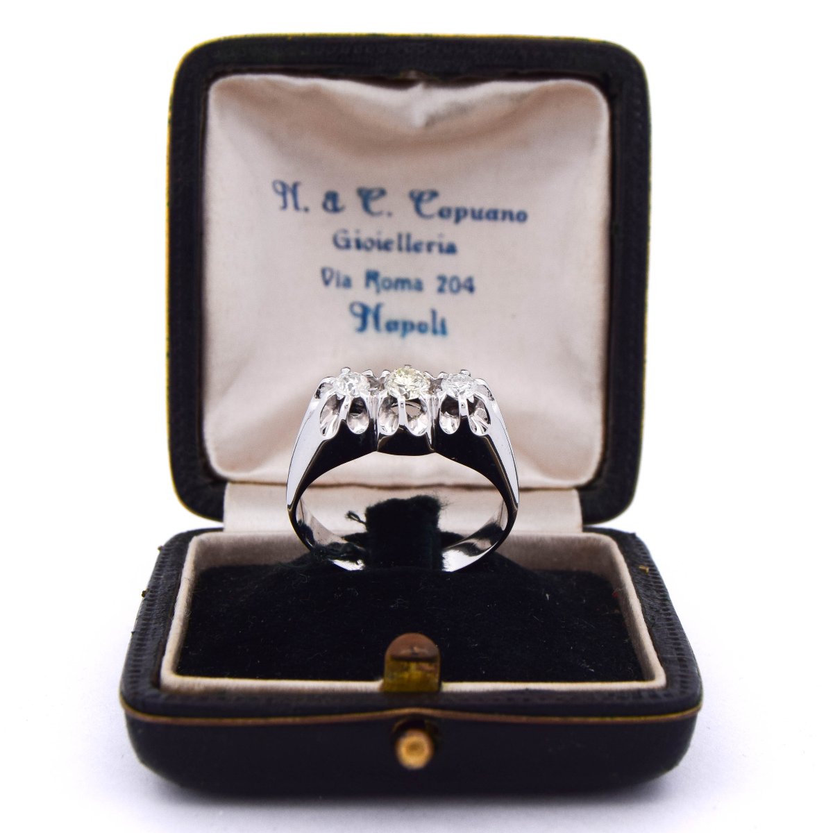 Anello in oro 18 kt con diamanti taglio antico      AN244 (0579)-photo-1