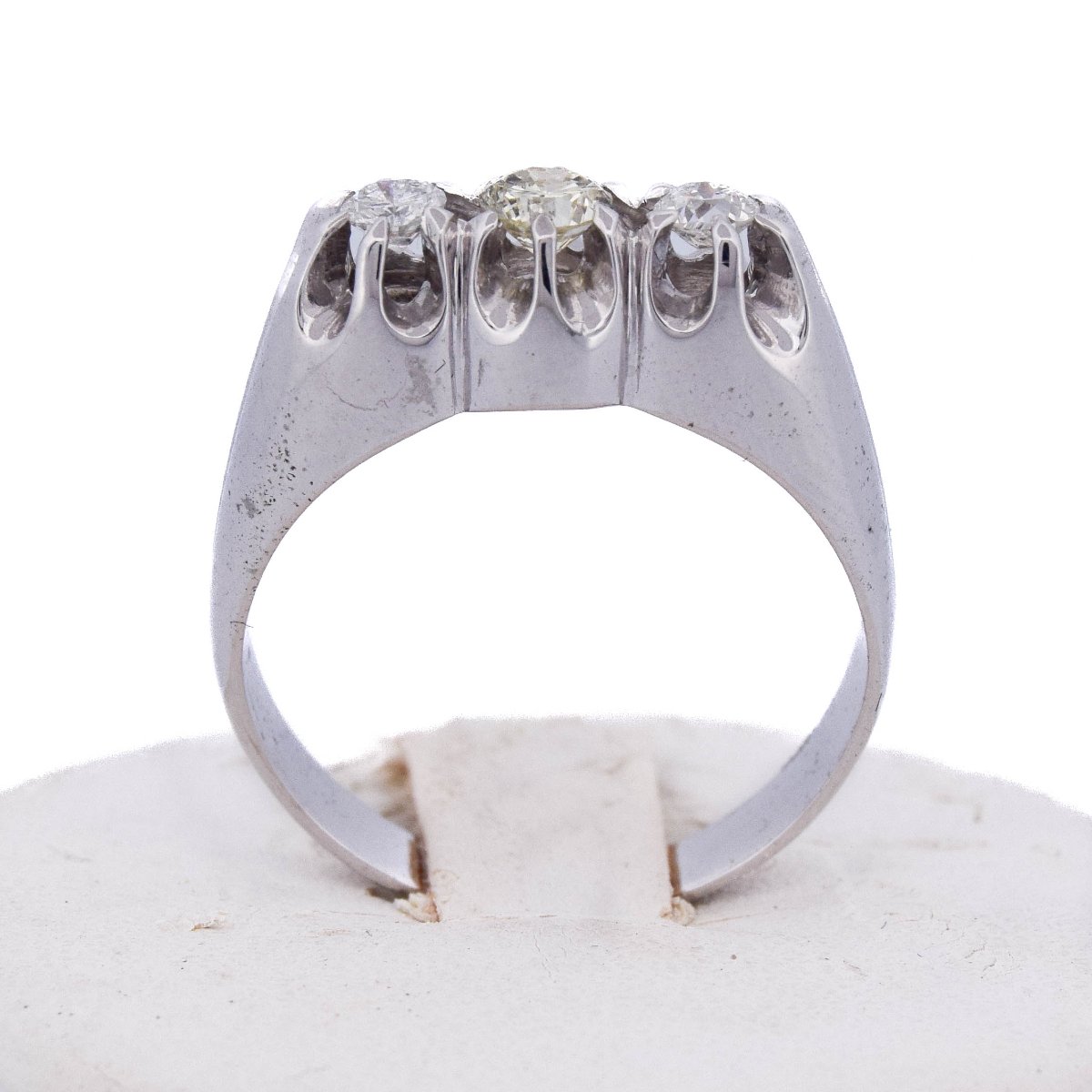 Anello in oro 18 kt con diamanti taglio antico      AN244 (0579)-photo-3