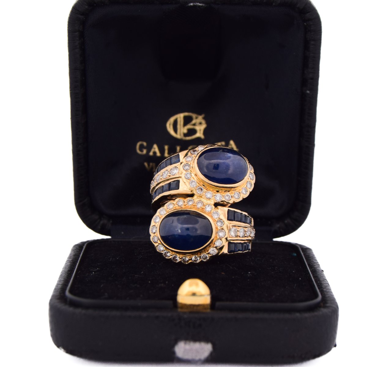 Anello in oro 18 kt zaffiri e diamanti   AN 598 112-402 (00229)-photo-2