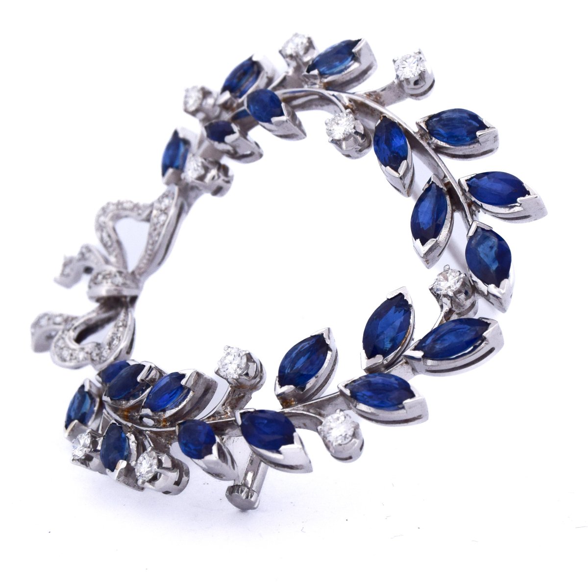 Spilla in oro 18 kt zaffiri e diamanti   SP9 116-29 (00029)-photo-1