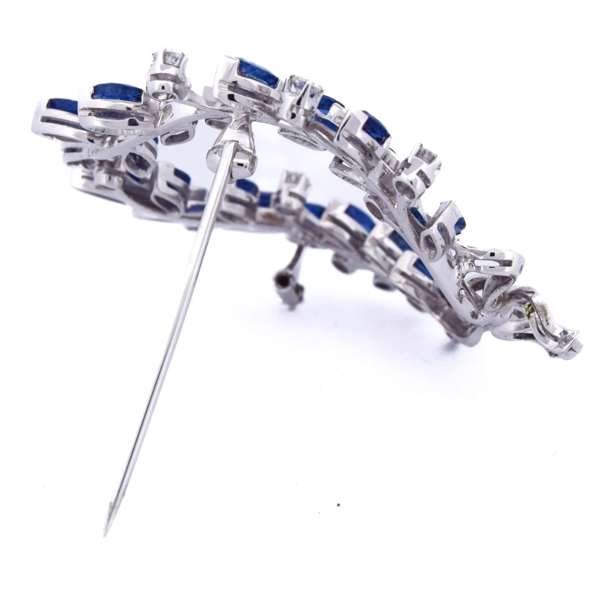 Spilla in oro 18 kt zaffiri e diamanti   SP9 116-29 (00029)-photo-2