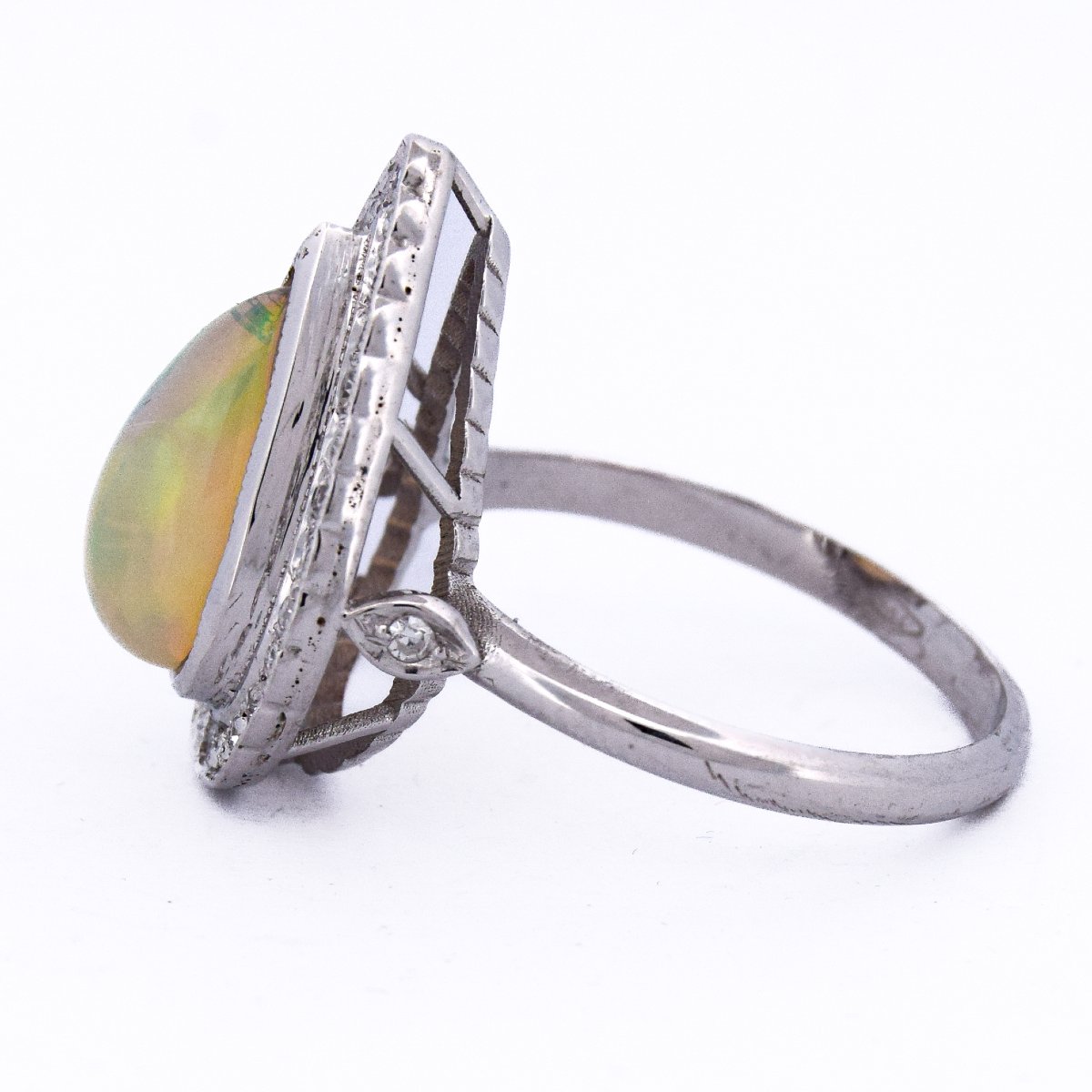 Anello in oro 18 kt opale e diamanti  AN100 (0069)-photo-4