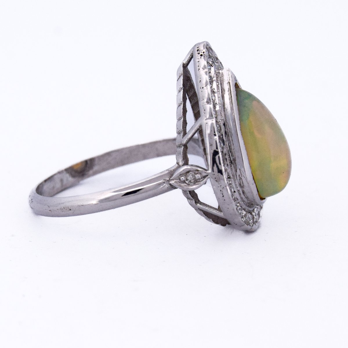 Anello in oro 18 kt opale e diamanti  AN100 (0069)-photo-5