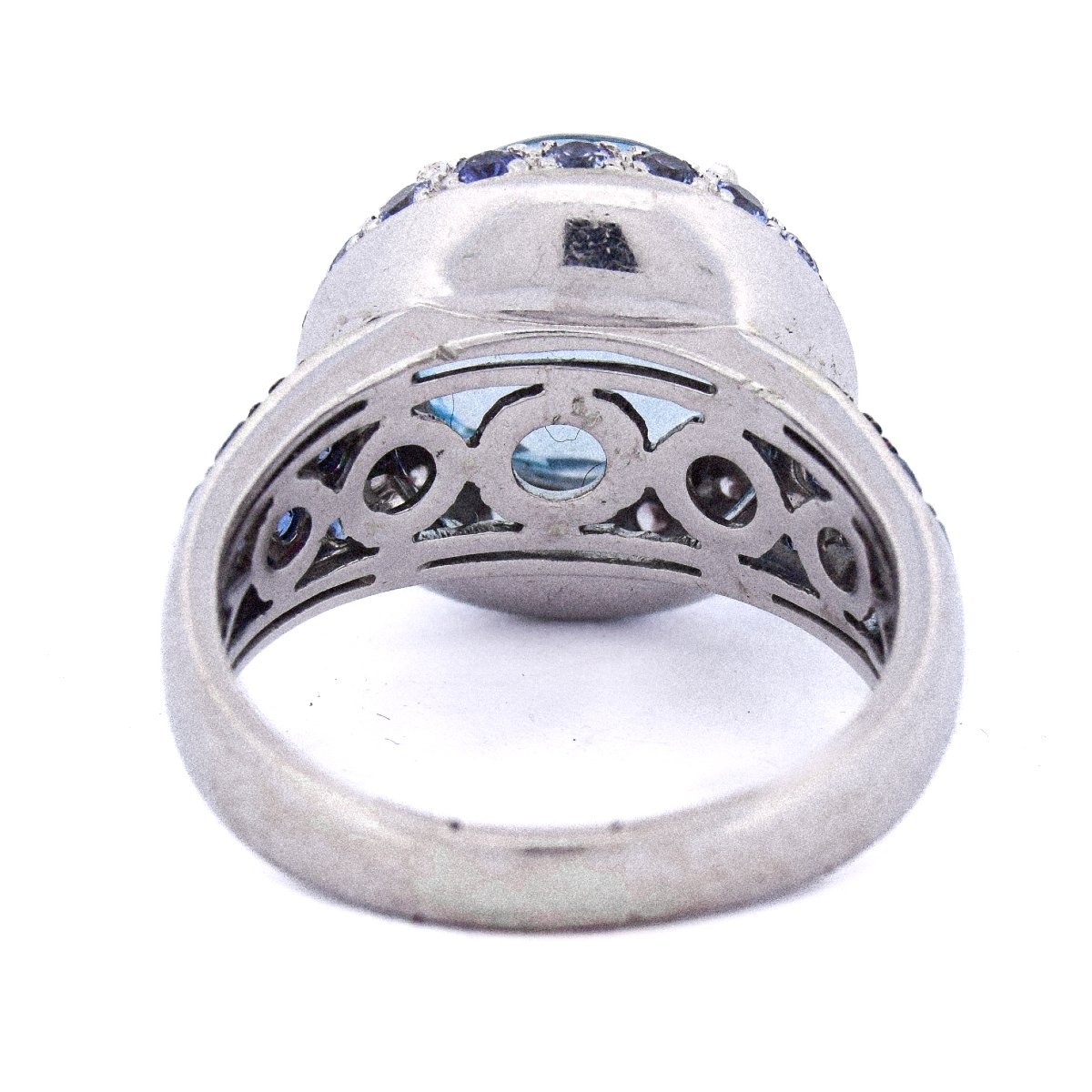 Anello in oro 18 kt topazio zaffiri diamanti   AN421 (00619)-photo-4