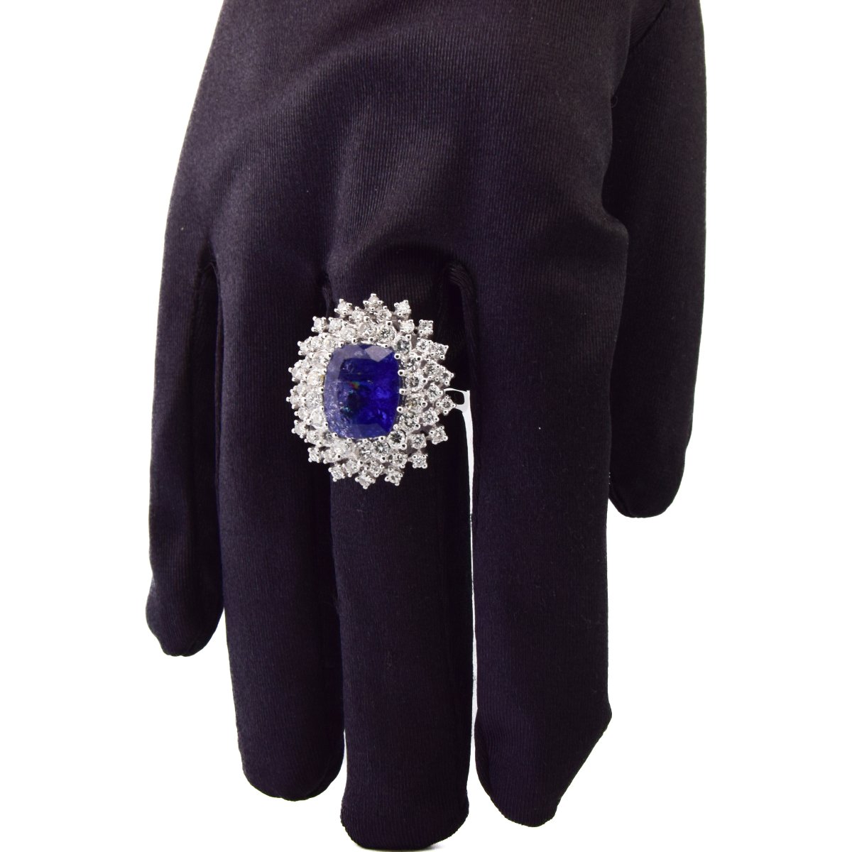 Anello in oro 18 kt tanzanite e diamanti   AN383 (06139)-photo-4