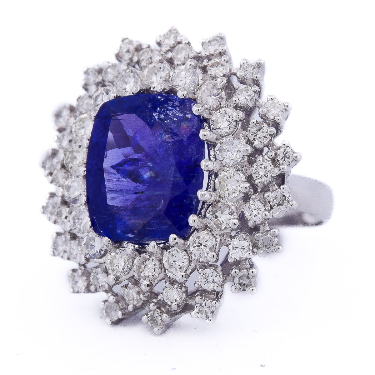 Anello in oro 18 kt tanzanite e diamanti   AN383 (06139)-photo-1