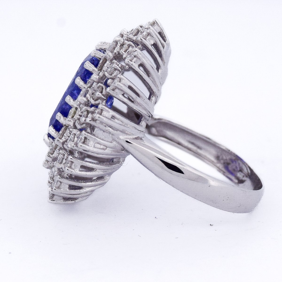 Anello in oro 18 kt tanzanite e diamanti   AN383 (06139)-photo-2