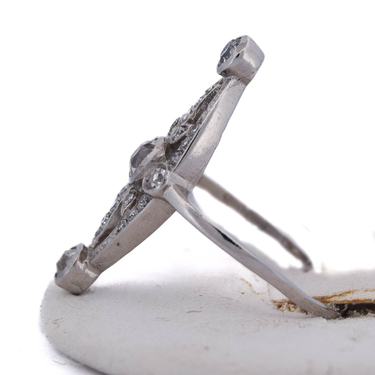 Anello Art Déco in platino con diamanti   AN458 (0579)-photo-2