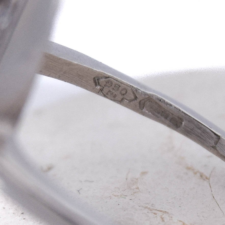 Anello Art Déco in platino con diamanti   AN458 (0579)-photo-3