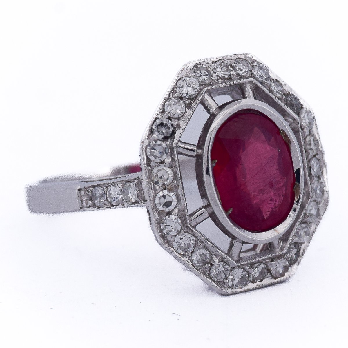 Anello Art Déco rubino diamanti   AN107 (0589)-photo-3