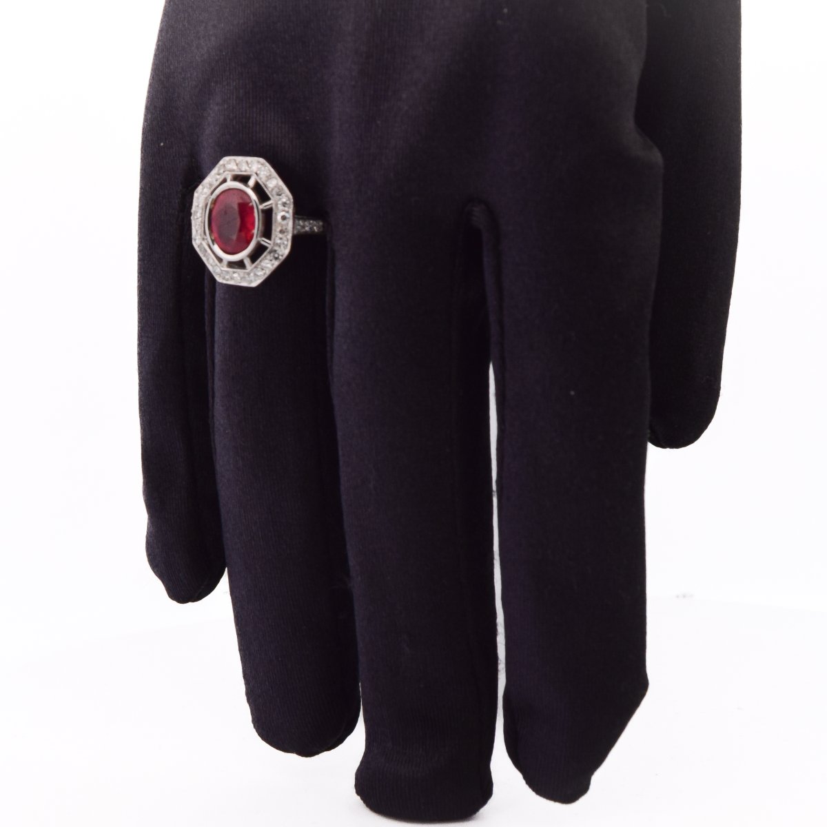 Anello Art Déco rubino diamanti   AN107 (0589)-photo-2