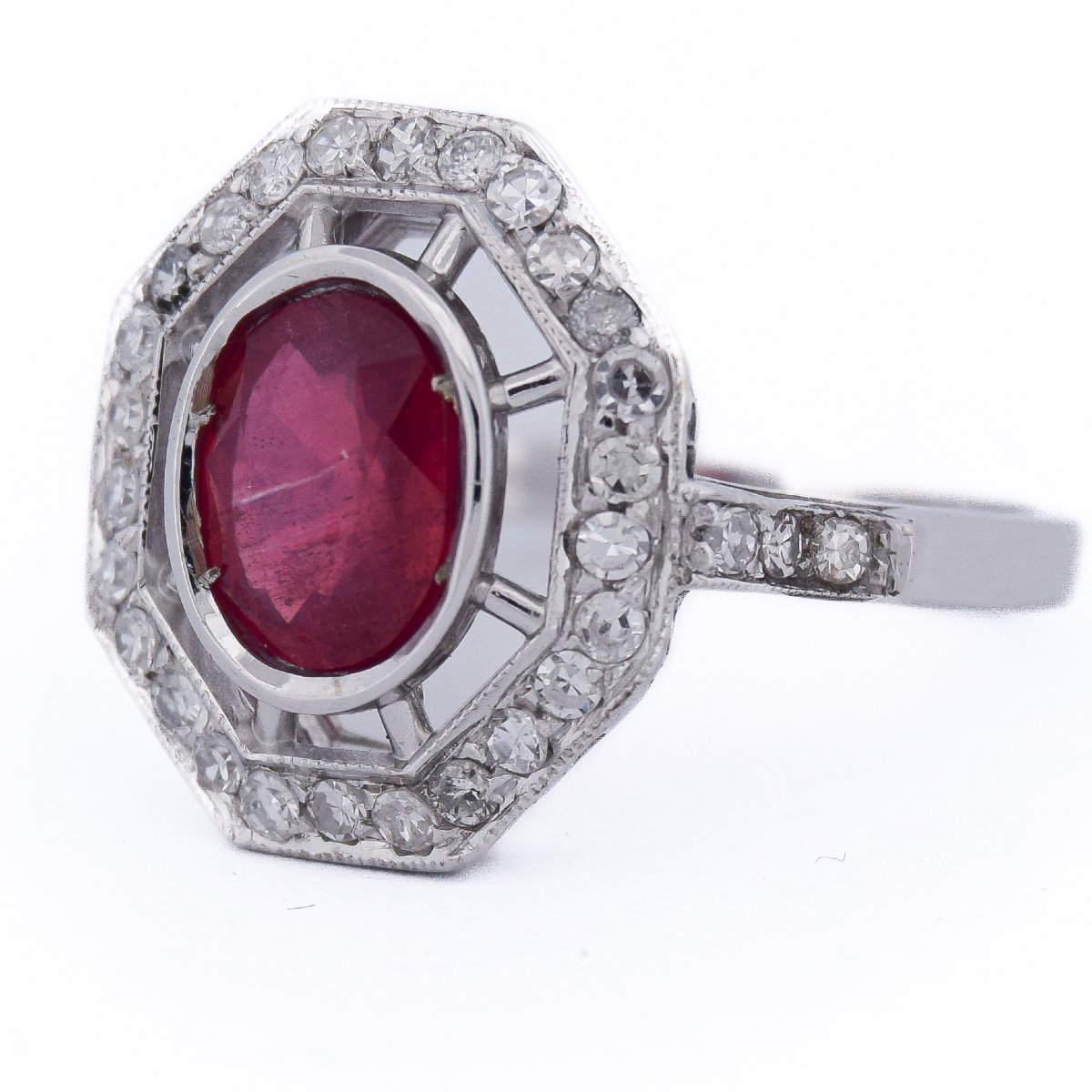 Anello Art Déco rubino diamanti   AN107 (0589)-photo-3